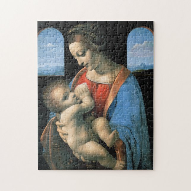 Madonna Litta, Leonardo da Vinci, 1490-1491 Jigsaw Puzzle (Vertical)