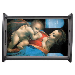 Madonna Litta, Leonardo da Vinci, 1490-1491 Serving Tray