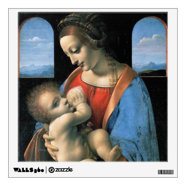 Madonna Litta, Leonardo da Vinci, 1490-1491 Wall Decal (Front)