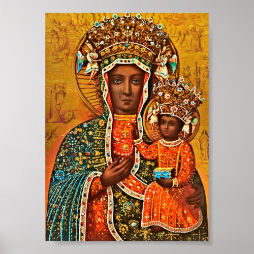 Madonna of Czestochowa Polish Catholic Mary Poster