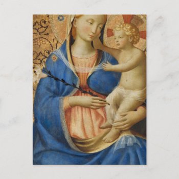 Madonna Of Humility By Fra Angelico Postcard by Angharad13 at Zazzle