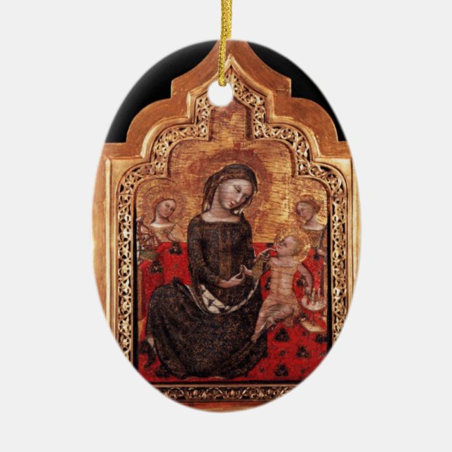 MADONNA OF HUMILITY CERAMIC ORNAMENT (Front)