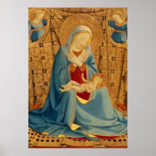 Madonna of Humility - Fra Angelico Fine Art Poster