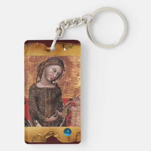 MADONNA OF HUMILITY Parchment Keychain