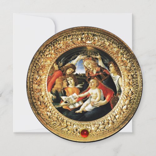 Madonna of Magnificat Christmas Party Red Ruby Invitation