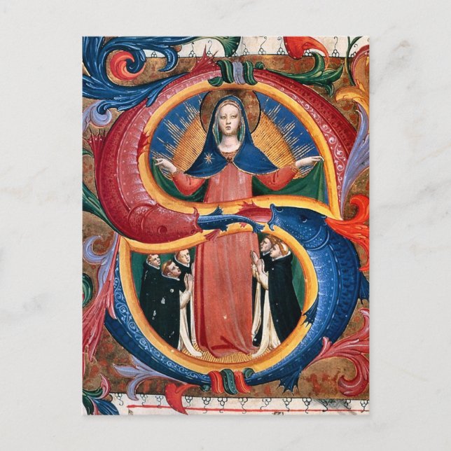 Madonna of Mercy with Kneeling Friars by Angelico  Postcard (Front)