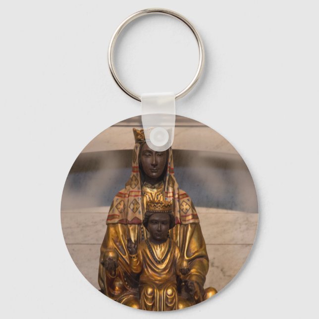 Madonna of Montserrat Black Madonna Spain Keychain (Front)