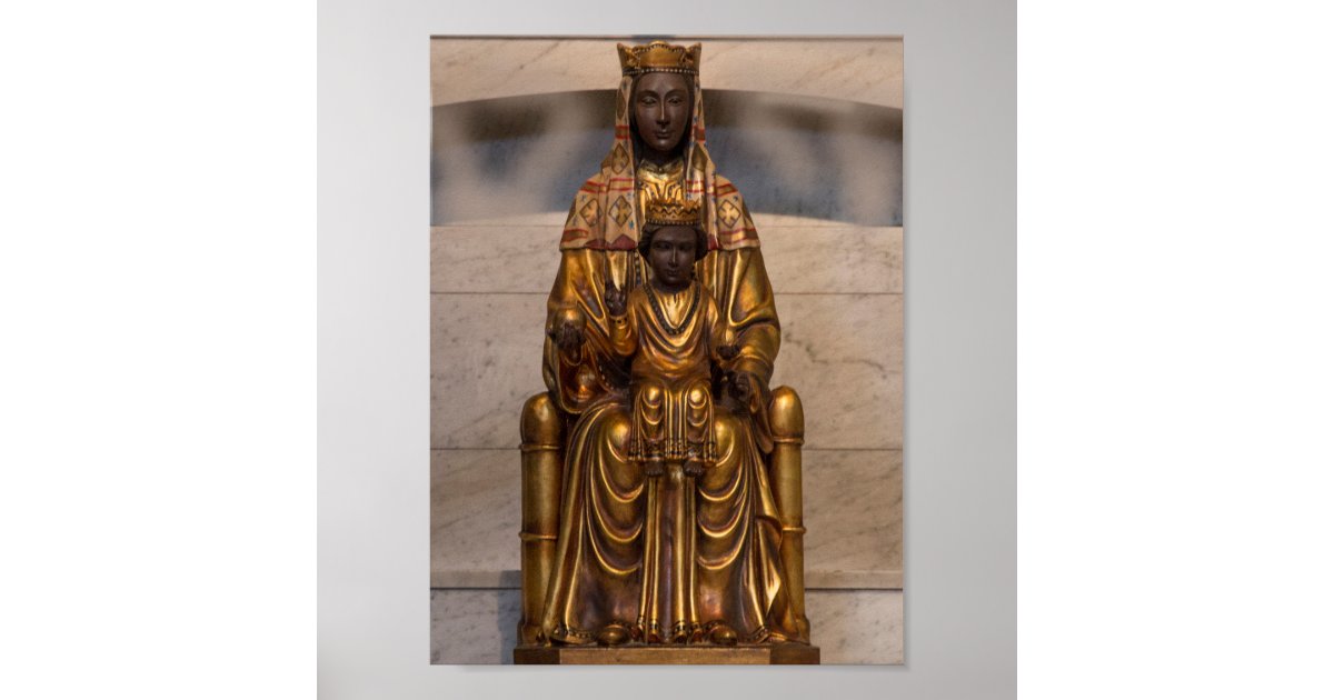 Madonna of Montserrat Black Madonna Virgin Mary Poster | Zazzle
