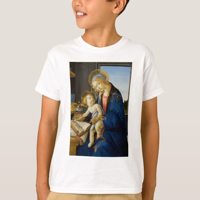 Madonna of the Book by Botticelli T-Shirt (Front)