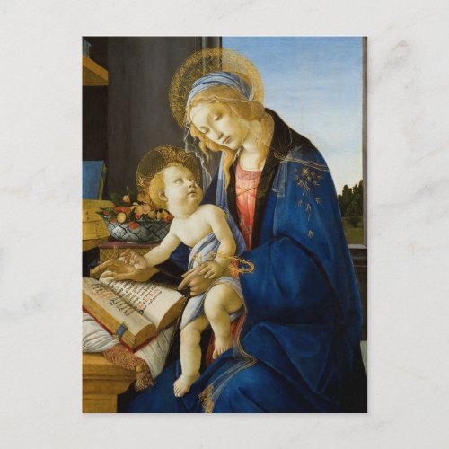 Madonna of the Book Holiday Postcard