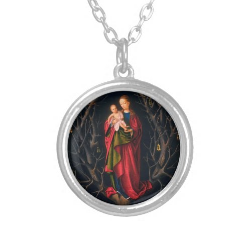 Madonna of the Dry Tree Petrus Christus 1462_5 Silver Plated Necklace