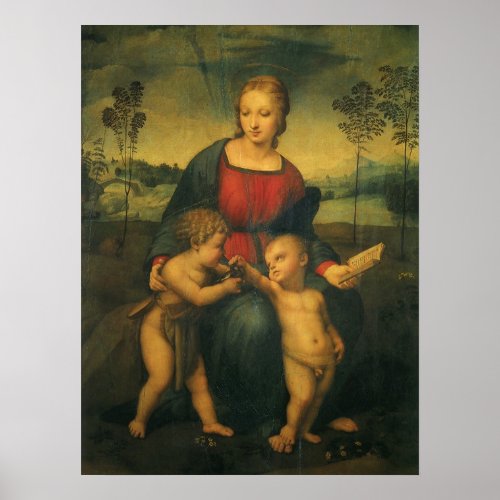 Madonna of the Goldfinch by Raphael Sanzio Poster