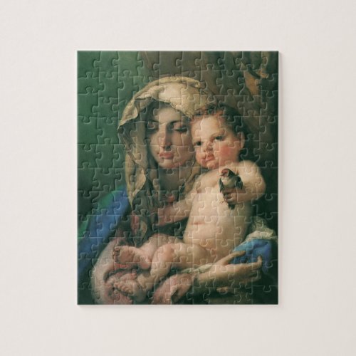 Madonna of the Goldfinch by Tiepolo Vintage Art Jigsaw Puzzle