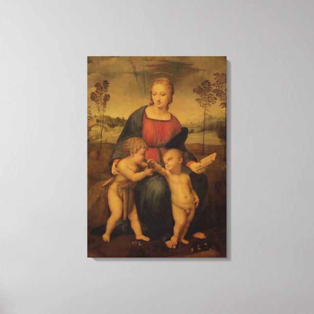Madonna of the Goldfinch, c.1506 Canvas Print (Front)