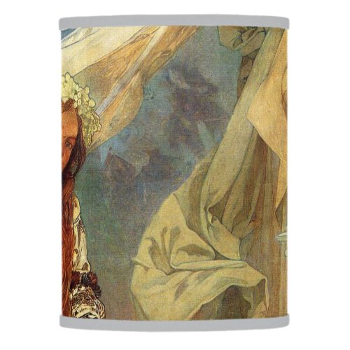 Madonna Of The Lilies 1905 _ Alphonse Mucha Lamp Shade