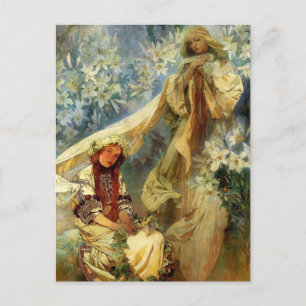 Madonna of the Lilies 1905 Postcard