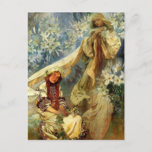 Madonna of the Lilies 1905 Postcard