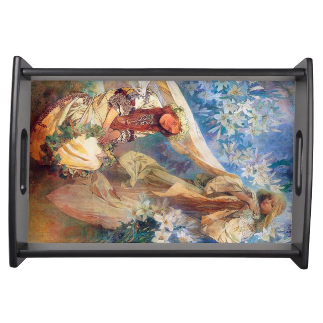 Madonna of the Lily, Mucha Serving Tray (Front)