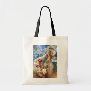 Madonna of the Lily, Mucha Tote Bag