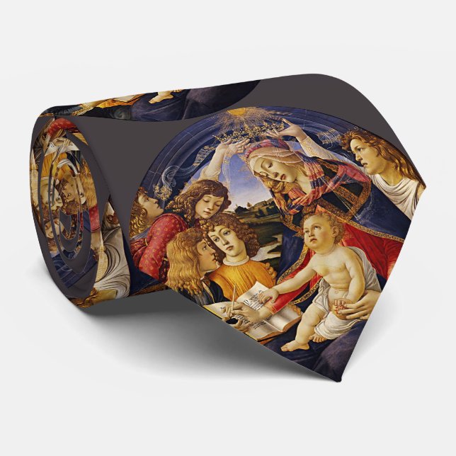 Madonna of the Magnificat by Botticelli Tie (Rolled)