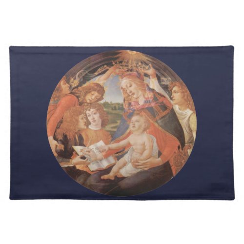 Madonna of the Magnificat by Sandro Botticelli Cloth Placemat