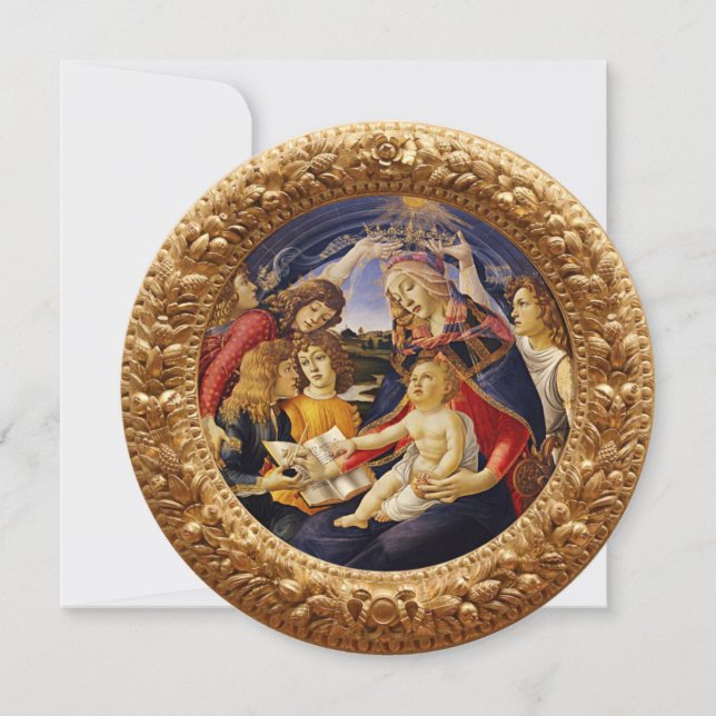 Madonna of the Magnificat by Sandro Botticelli Invitation (Front)