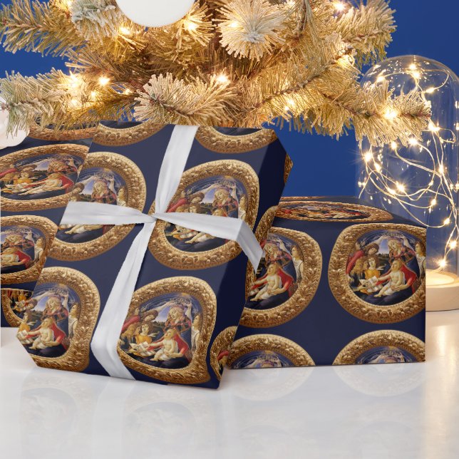 Madonna of the Magnificat by Sandro Botticelli Wrapping Paper (Holidays)