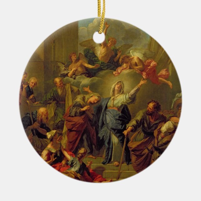 Madonna of the Magnificat Ceramic Ornament (Front)