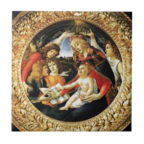 Madonna of the Magnificat Ceramic Tile