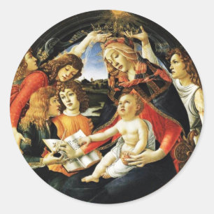 Madonna of the Magnificat Classic Round Sticker