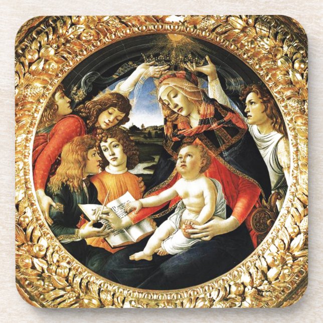 Madonna of the Magnificat Drink Coaster (Front)