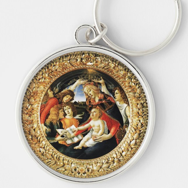 Madonna of the Magnificat Keychain (Front)