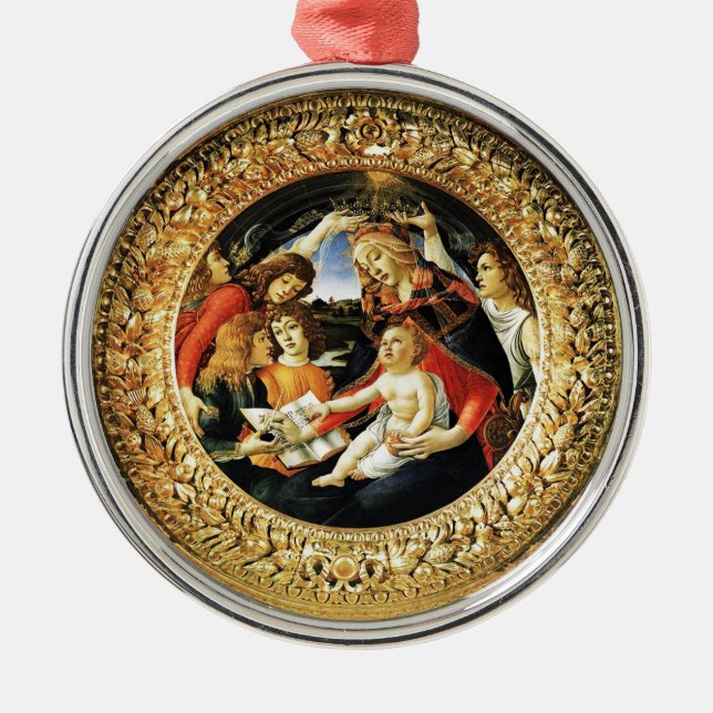 Madonna of the Magnificat Metal Ornament (Front)