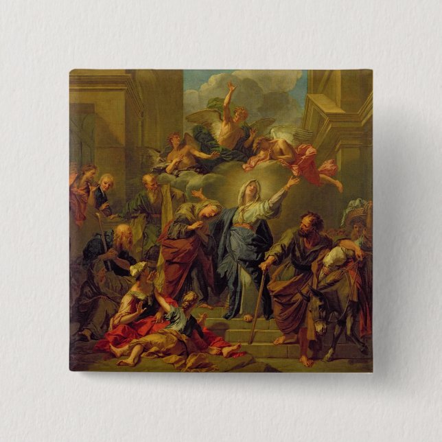 Madonna of the Magnificat Pinback Button (Front)