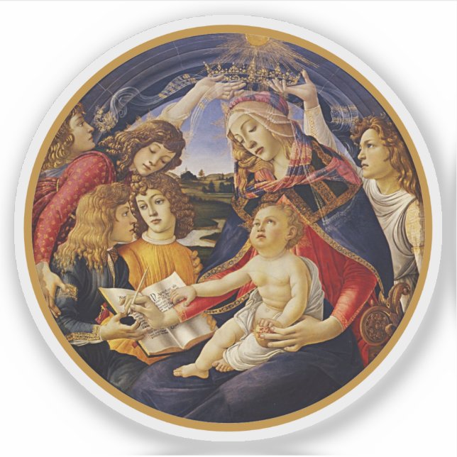 Madonna of the Magnificat Sticker (Front)