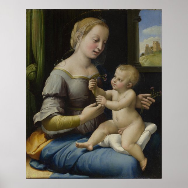 Madonna of the Pinks by Raphael - Poster (Front)