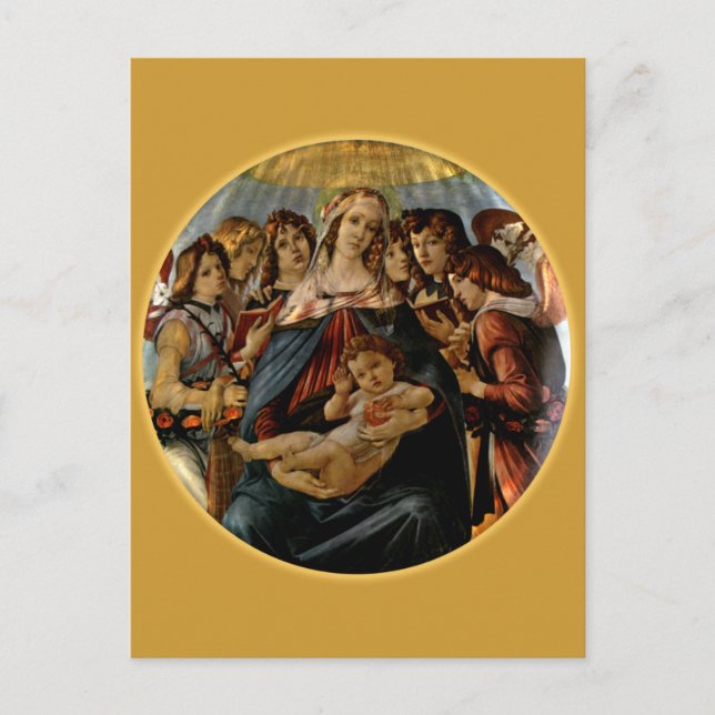 Madonna of the Pomegranate - Botticelli Postcard (Front)