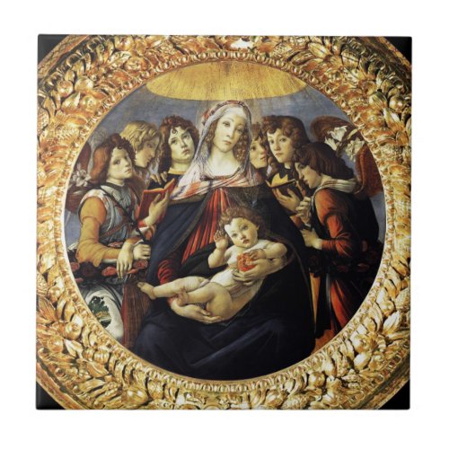 Madonna of the Pomegranate Ceramic Tile