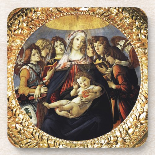 Madonna of the Pomegranate Drink Coaster