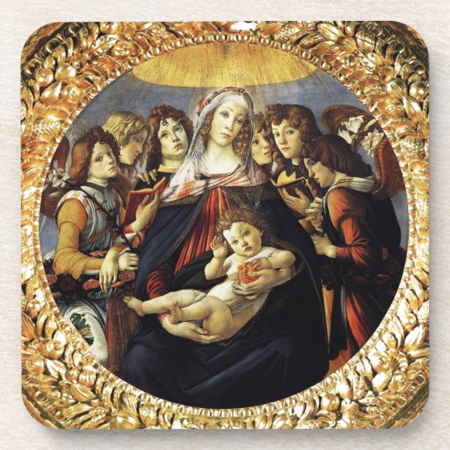Madonna of the Pomegranate Drink Coaster (Front)