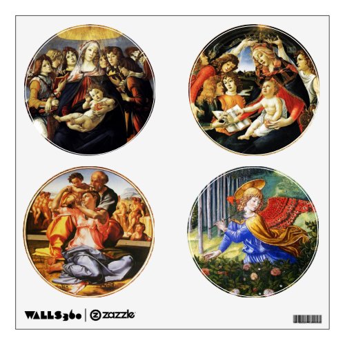 Madonna of the Pomegranate Holy Family and Angels Wall Sticker