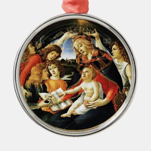 Madonna of the Pomegranate Metal Ornament