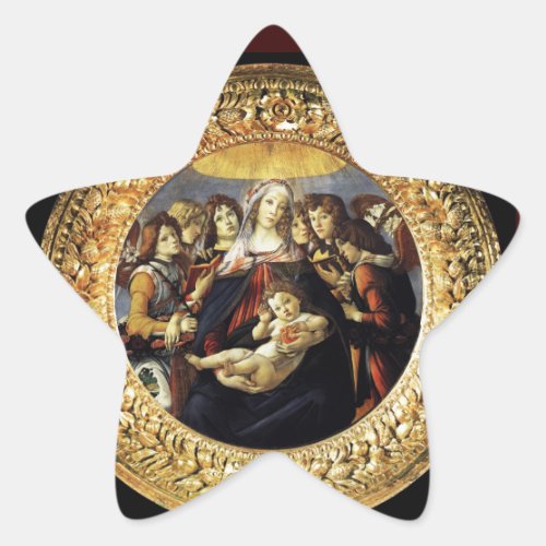 Madonna of the Pomegranate Star Star Sticker