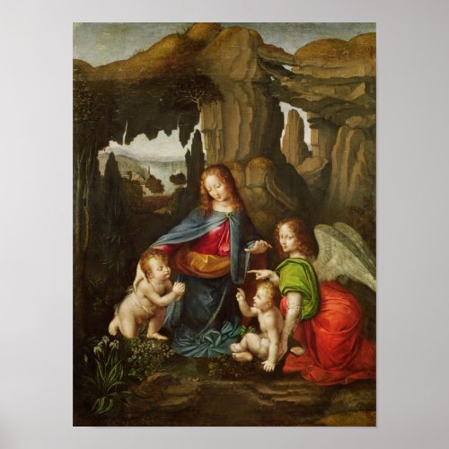 Madonna of the Rocks Poster