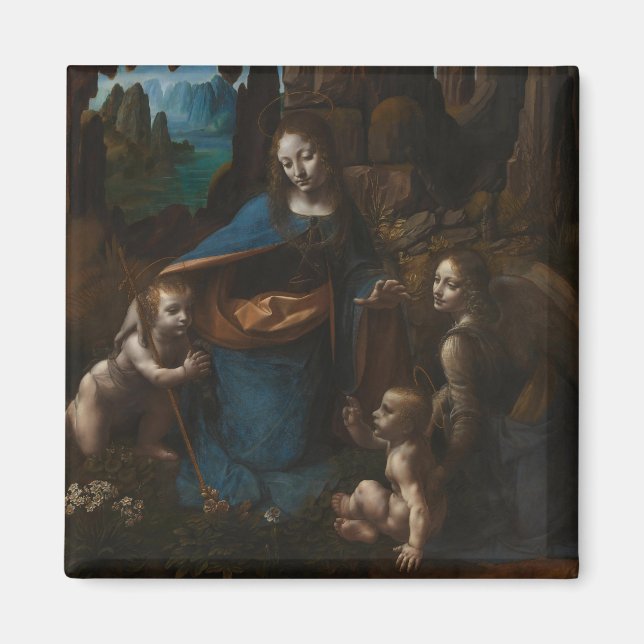 Madonna of the Rocks, Virgin Mary, Jesus, John Magnet (Front)