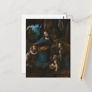 Madonna of the Rocks, Virgin Mary, Jesus, John Postcard