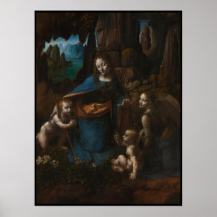 Madonna of the Rocks, Virgin Mary, Jesus, John Poster