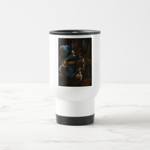 Madonna of the Rocks Virgin Mary Jesus John Travel Mug