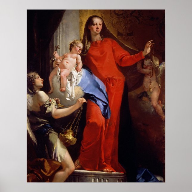 Madonna of the Rosary (oil on canvas) Poster (Front)