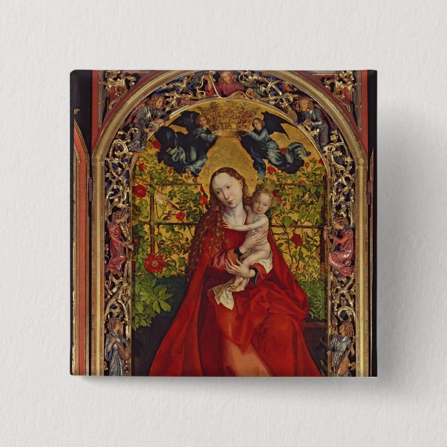 Madonna of the Rose Bower, 1473 Button (Front)